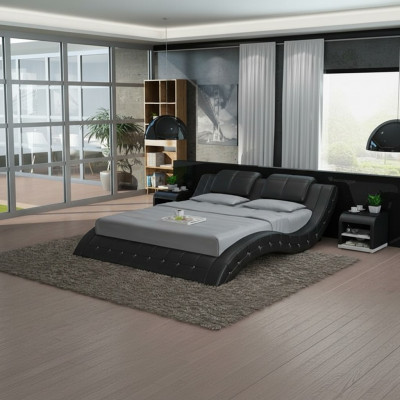 Luxus Liederbett mat USB Polster Better Duebel Modern Eel 140/160/180 cm