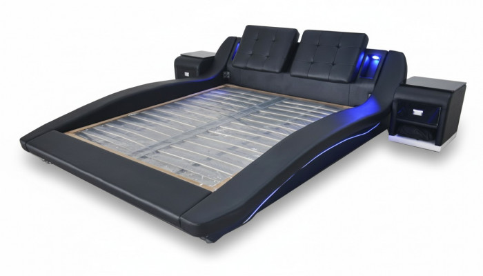 Luxus Lieder Design Better Duebelbett mat USB Hochzäitsbett Exklusiv 180x200 cm