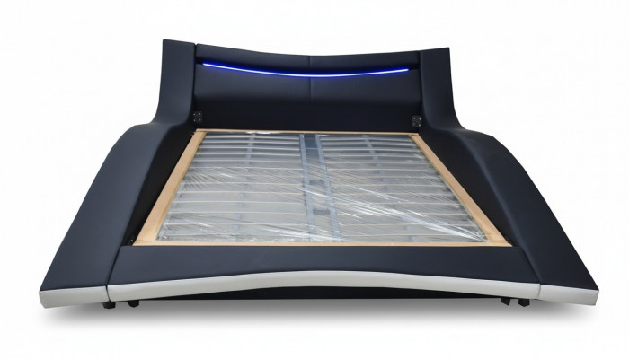 Luxus Design Lieder Duebel Hotel Bett mat USB Gepolstert Duebel Bettgestell Neit