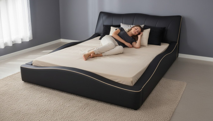 Luxus Design Lieder Polster Hotel Bett mat USB Kader Gestell Better Gepolstert