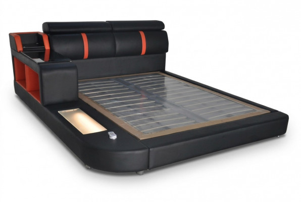Design Luxusbett, Polster, Ehebett, Hotelbetter mat USB, Lieder 140/160/180/200