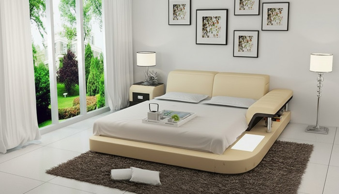 Design Bett XXL Grouss Better Lieder Hotel Gepolstert 180x200 Multifunktion Regal USB