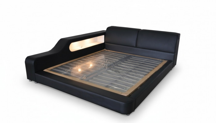 Design Bett XXL Grouss Better Liederpolster Hotel 200x200cm Multifunktion Regal USB