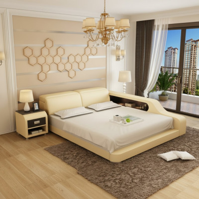 Design Këssen Duebel Bett Modern Better Schlofkummer 200x210cm mat USB & Regal