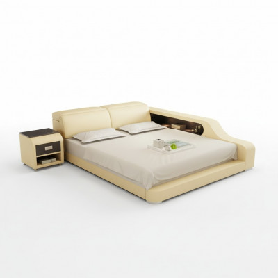Design Këssen Duebel Bett Modern Better Schlofkummer 200x210cm mat USB & Regal