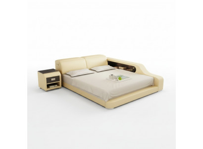 Design Këssen Duebel Bett Modern Better Schlofkummer 200x210cm mat USB & Regal