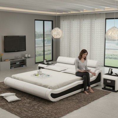 Luxus Liederbett mat USB Polster Better Duebel Modern Ehe 140/160/180 cm