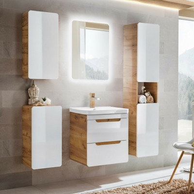 Design Buedzëmmer Miwwelen 5-deele Set Garnitur Schaf Wäschbecken