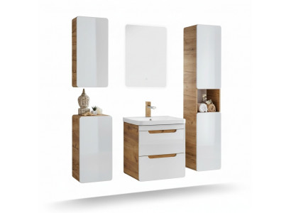 Design Buedzëmmer Miwwelen 5-deele Set Garnitur Schaf Wäschbecken