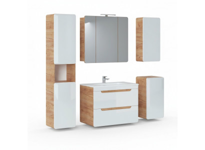 Design Buedzëmmer Miwwel Bad 5tlg. Set Garnitur Schaf Beliichtung
