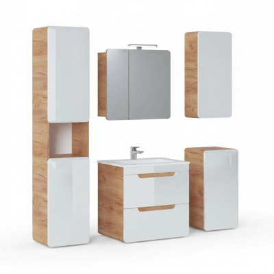 Design Buedzëmmer Miwwel Bad 5tlg. Set Garnitur Schaf Dekor Wäschbecken