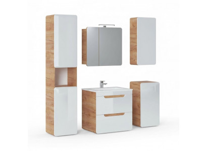 Design Buedzëmmer Miwwel Bad 5tlg. Set Garnitur Schaf Dekor Wäschbecken