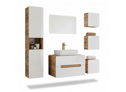 Design Buedzëmmer Miwwelen Buedzëmmer 6-deelech Set Garnitur Schaf Deko Wäschbecken
