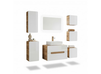 Design Buedzëmmer Miwwelen Bad 7 Deeler Set Garnitur Schaf Wäschbecken