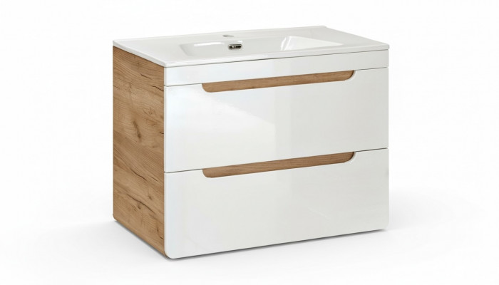 Design-Waschbecken 80cm Buedzëmmer Wäschdësch Bad Becken