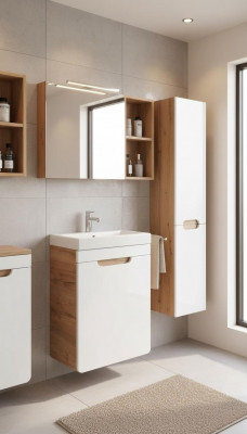 Design Wäschbecken Wäschstand Buedzëmmer Ënnerschaf Héichglanz
