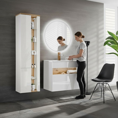 Design Buedzëmmer Miwwelen Bad 3-Stéck Set Garnitur Schaf Wäschbecken
