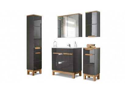 Design Miwwelen Buedzëmmer Bad Set Garnitur Schaf Wäschbecken Buedzëmmerméiwelset 5 Deeler.