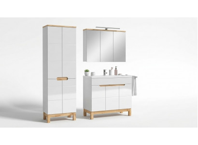 Design Buedzëmmer Miwwelen Bued Set Garnitur Schrack Wäschbecken Buedzëmmermiwwelsets 3tlg.
