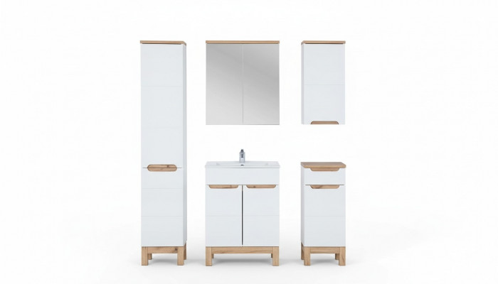 Design Miwwelen Wäschbecken Buedzëmmer Bad Set Garnitur Schaf Badmiwwelsets 5 Deeler.