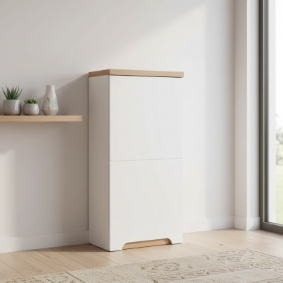 Apdikt Buedzëmmer Buedzëmmermiwwel Regal Schaf Wäiss Schief Holz