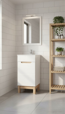 Lavagé Lavabo Lavagen Buedzëmmermiwwel Ënnerschränk + Lavabo Héichglanz