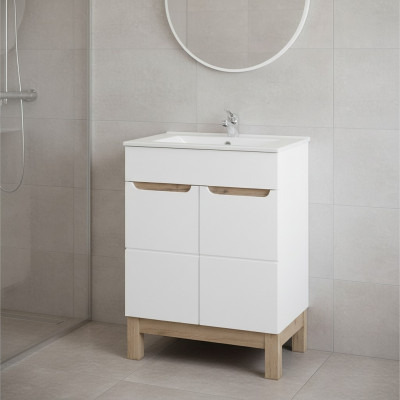 Lavalabo Lavabodësch Ënnerschaf Becken Buedzëmmer Lavabodëscher 60cm Keramik