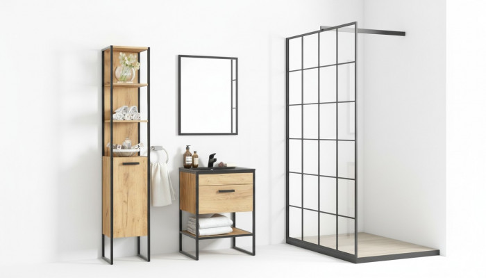 Design Buedzëmmer Miwwelen Bad 5 Stéck Set Garnitur Schaf Wäschbecken