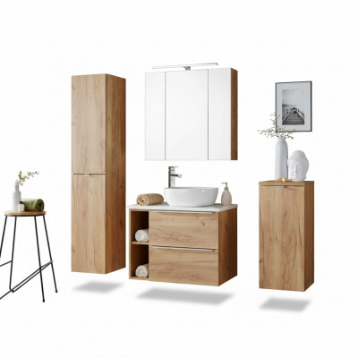 Design Buedzëmmer Miwwelen Bad 5-tlg. Set Garnitur Schaf Dekor Lavabo