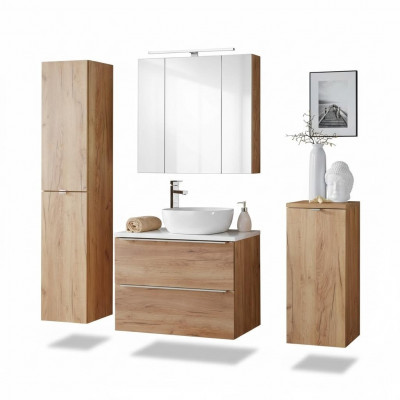 Design Buedemzëmmer Miwwelen Bad 4 tlg. Set Garnitur Schaf Wäschbecken