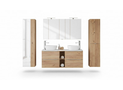 Design Buedzëmmer Miwwelen Bad 8 tlg. Set Garnitur Schaf Wäschbecken