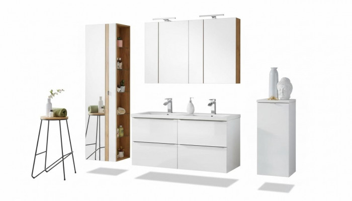 Design Buedzëmmer Miwwelen Bad 6 Stéck Set Garnitur Schaf Deko Wäschbecken