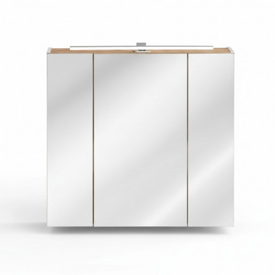 Spigelschaf Wandcloset Buedzëmmerkabinet mat Spigel 80 cm Deko LED