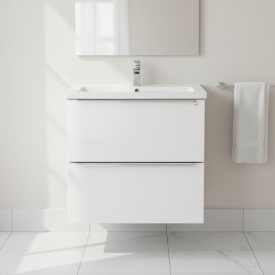 Buedzëmmer Miwwel Set 60cm Wäschbecken mat Ënnerschaf Dekorativ Modern Wäschdësch