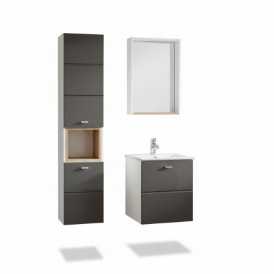 3-stéck Buedzëmmer Miwwel Set Lavabo Waschbecken