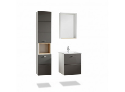 3-stéck Buedzëmmer Miwwel Set Lavabo Waschbecken