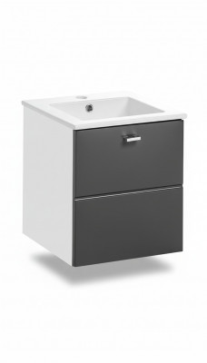 Buedzëmmer Miwwel Set 40cm Wäschbecken mat Ënnerschaf Wäschdësch Schüff Läschchief