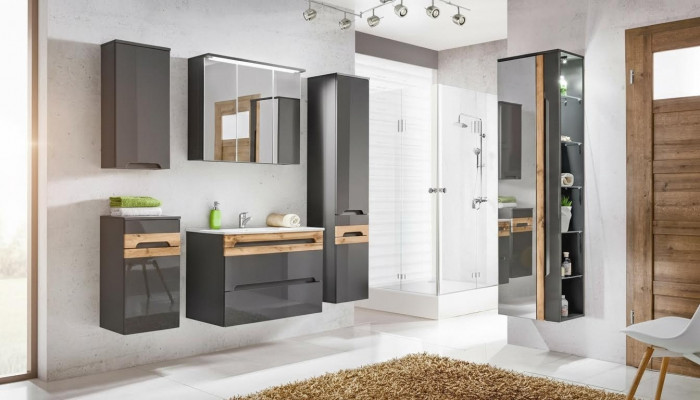 Design Buedzëmmer Miwwelen Bued 5 Deeler Set Garnitur Schaf Wäschbecken Beliichtung