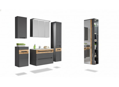 Design Buedzëmmer Miwwelen Bued 5 Deeler Set Garnitur Schaf Wäschbecken Beliichtung