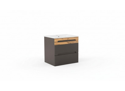 Buedzëmmer Set 60cm Dekorativt Lavabo mat Ënnerschaf Modern Wäschstechnik