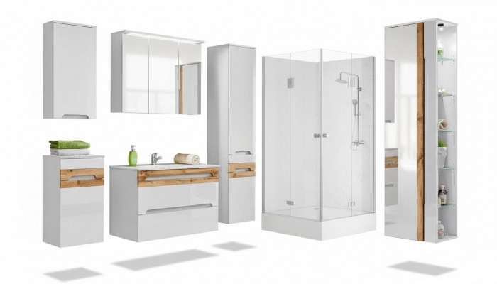 Design Buedzëmmer Miwwelen Bad 6-Stéck. Set Garnitur Deko Schaf Waschbecken
