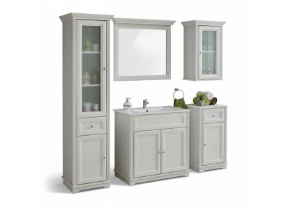 Design Miwwel Buedzëmmer Bad Set Garnitur Lavabo Schaf