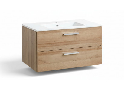 Badzëmmerset 80cm Wäschbecken mat Modern Ënnerbau Dekorative Wäschdësch