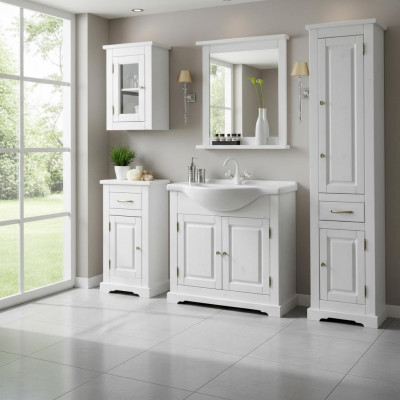 Buedzëmmer Buedmiwwel Set Buedmiwwelset Lavabo 5-tlg. Zëmmer