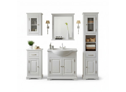 Buedzëmmer Buedmiwwel Set Buedmiwwelset Lavabo 5-tlg. Zëmmer