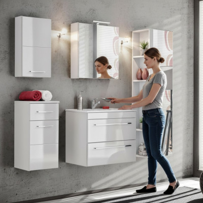 Design Buedzëmmer Miwwelen Deko Buedbidde 5 Deeler Set Garnitur Schaf Wäschbecken