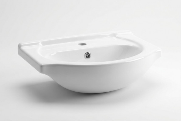 Keramik-Waschbecken, dekorativ, modern, opgebautene Wäschbecken a Wäiss.