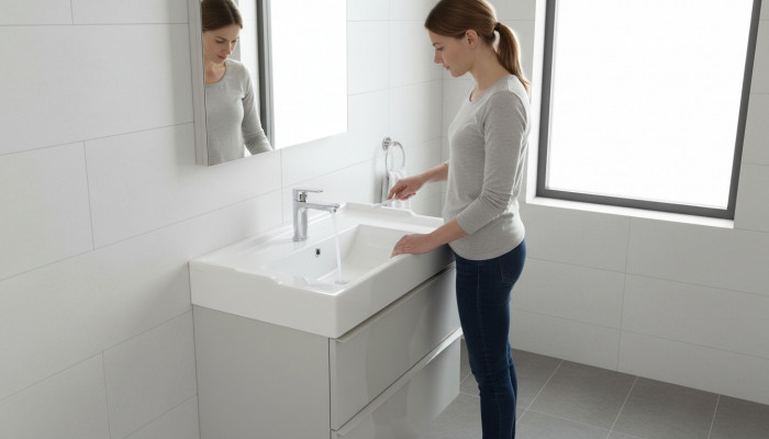 Keramik Wäschbecken Modern Dekorativ Waschtisch Wäiss