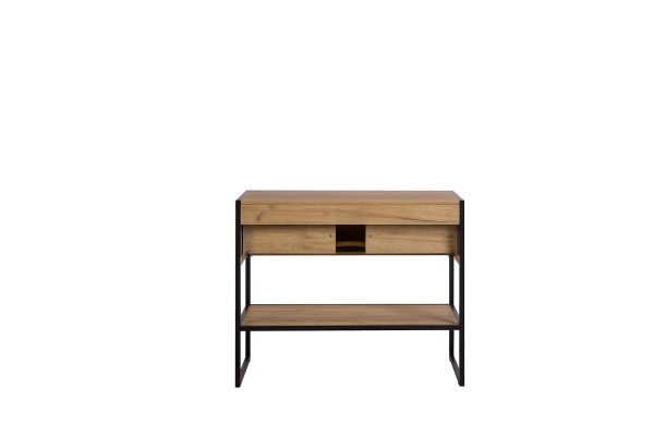 Buedzëmmer Miwwel Set 90cm Wäschbecken Loft Ënnerschaf Wäschdësch Schublade