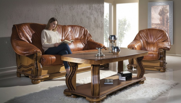 Antik Stil Liederdivan Canapé Sofagarnitur 3+2+1 Sëtzer Italienesch Lieder Polster